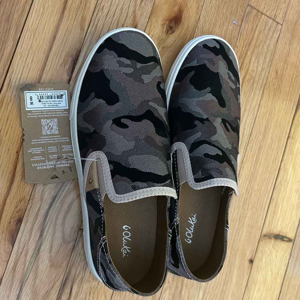 OluKai Kids Camo Slip-On Sneakers